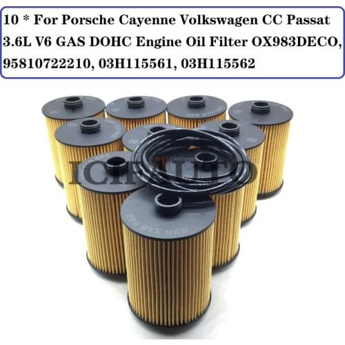 New For Porsche Cayenne Volkswagen CC Passat 3.6L V6 GAS DOHC Engine Oil Filter OX983DECO, 95810722210, 03H115561, 03H115562