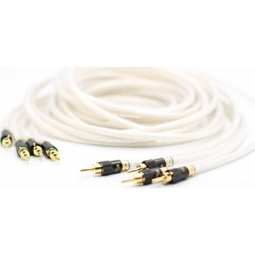Hifi speaker cable wires 5N Single silver audiophile Speaker Cable loudspeaker cable