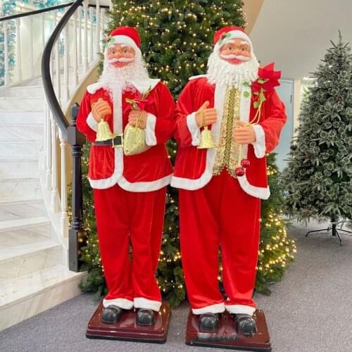 Christmas welcome Santa Claus,family shop Christmas decoration, voice-activated dance, Santa Claus music, Christmas atmosphere