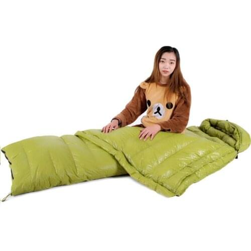 Outdoor Hiking Tent Sleeping Pad Cold-resistant Envelope-style White Goose Down Filled Soft Adult Sleeping Bag Winter Warm Quilt