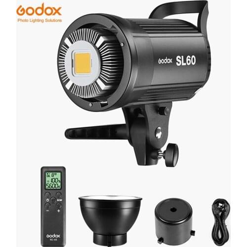 Godox LED Video Light SL-60Y SL60W 33000K White Version Video Light Continuous Light Bowens Mount for Studio Video Recording