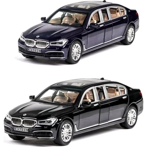 1:24 XLG 760 alloy toy car pull back diecast extended version cars model 6 doors 1/24 collection decoration children toys gifts