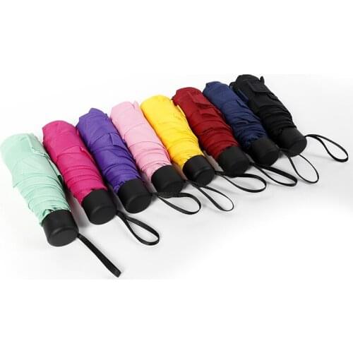 2021 Fashion Folding Umbrella Rain Women Gift Men Mini Pocket Parasol Girls Anti-UV Waterproof Portable Travel umbrella