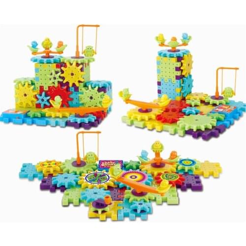 81 PCS Electric Gears 3D Model Building Kits Plastic Brick Blocks Educational