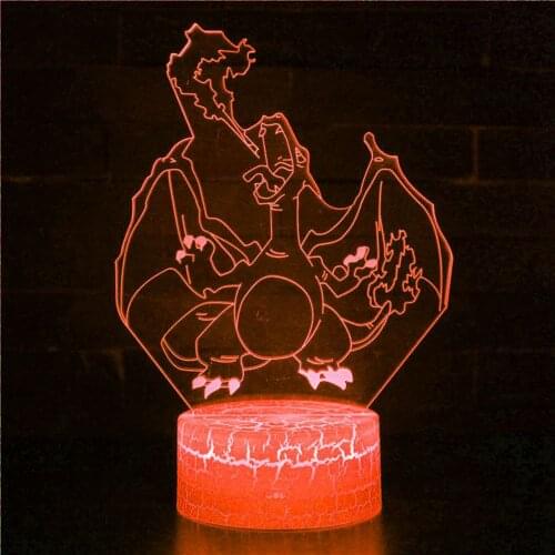 3D night light for Flying dinosaur egg toy creative pterosaur model dinosaur toy children birthday christmas gift usb led light