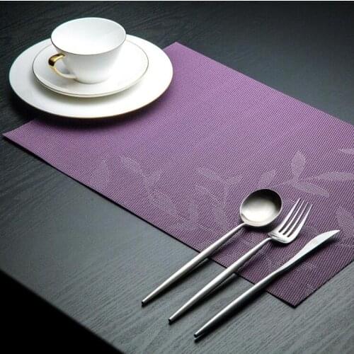 4/6pieces Kitchen Table Mats Set Heat Protection PVC Table Mat Placemats Anti-slip Table Mats For Dining Table 45*30