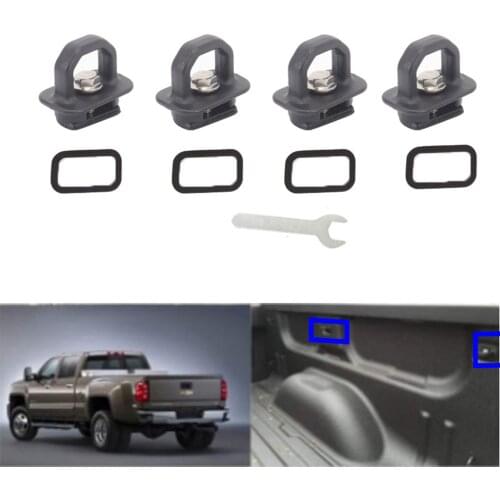 4Pcs Tie Down Anchors Fixed Buckle for Chevy Silverado Pickup Trucks 2 Pairs