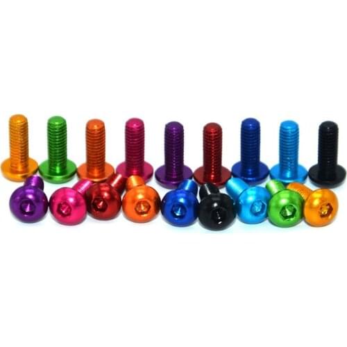 7075 Aluminum Alloy M3 6/8/10/12/14/16mm Button Head Screw Bolts Hex Allen Socket For Model Aircraft Car DIY 5 PCS
