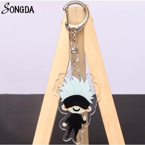 Jujutsu Kaisen Acrylic Keychain Anime Figure Yuji Itadori Fushiguro Megumi Key Chain Accessories Comics Keyring Gift For Friends