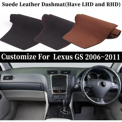Accessories Car-styling Suede Leather Dashmat Dashboard Cover Dash Carpet For Lexus GS GS300 GS430 GS450h GS350 GS460 2006~2011