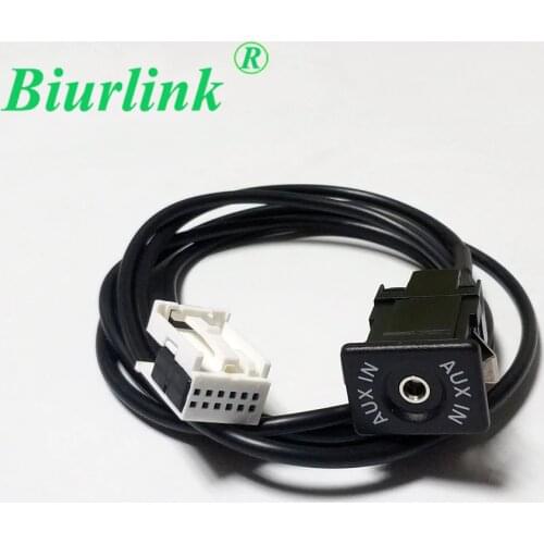 3.5MM AUX IN Audio Socket CD Changer Harness Wire Cable For Peugeot For Citroen VDO RD4 CD Player Headunit 12Pin Socket