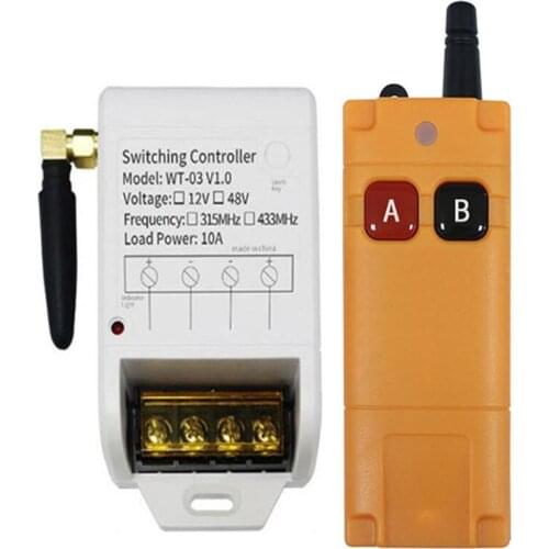 3000W RF Wireless DC 12V 24V 36V Remote Control Switch 1CH 30A Receiver Industrial Transmitter Forwater pump Lighting Universal