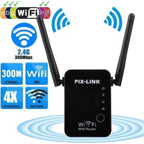 WR17 Wireless Router WLAN Repeater Signal Amplifier Unlimited Speed, Up To 300Mbps AP RJ-45 LAN Wi-Fi Range Extender Booster