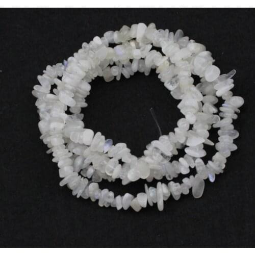 Chip shape natural noonstone stone beads natural gemstone beads DIY loose beads for jewelry making strand 34 inches wholesale