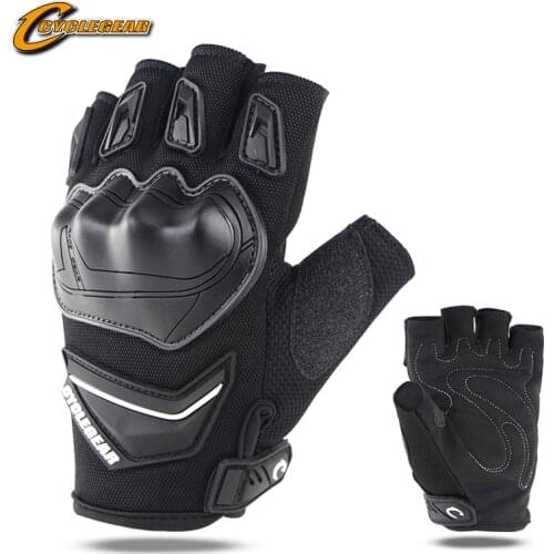 Cyclegear Half Finger Motorcycle gloves Anti-slip Motor Bike Glove Summer Luva Moto Breathable Motocross Off Road Guante CG668-D