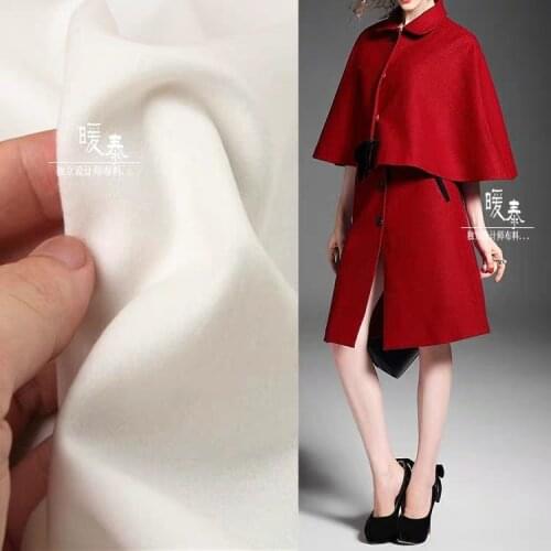 Double-faced Woolen Fabric Thin Cashmere-like Keep Warm DIY Sewing Autumn Winter Outwear Overcoat Jacket Suit Designer Fabric