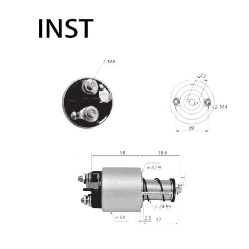 ELECTROMAGNETIC SWTICH SOLENOID FOR 12V 1.2KW 102217 CED528 595
