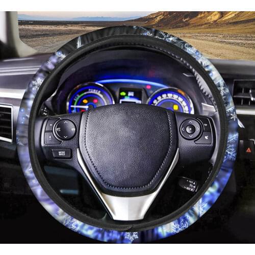 INSTANTARTS Galaxy Printed Personalized Steering Wheel Cover Set Car Steering Wheel Cover Stylish Steering Wheel Cover