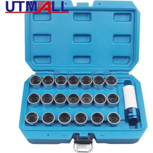 21pcs Wheel Screw Lock Socket Set For BMW For Anti-theft Socket Removal
