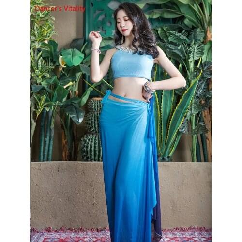 Belly Dance Suit Mesh Top Banded Hip Scarf Practice Clothes Oriental Dancing Set Female Adult Elegant Performance Clothing