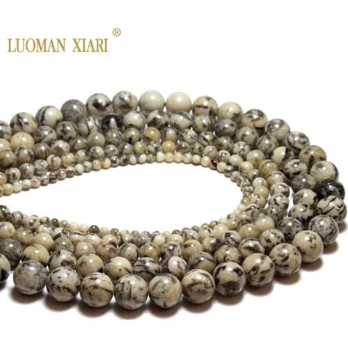 Wholesale AAA 100% Natural Feldspar Round Natural Stone Beads For jewelry Making DIY Bracelet Necklace 4/6/8/10/12MM Strand 15