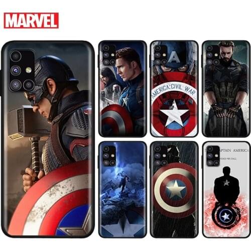 Marvel Captain America For Samsung Note 20 10 9 8 Ultra lite Plus Pro F62 M62 M60 M40 M31S M21 M20 M10S Soft Phone Case