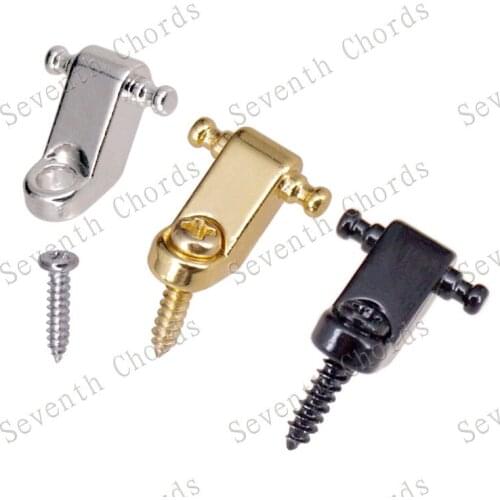 A Set 2 Pcs Electric Guitar Roller String Tree String Retainer - Chrome & Black & Gold for choose