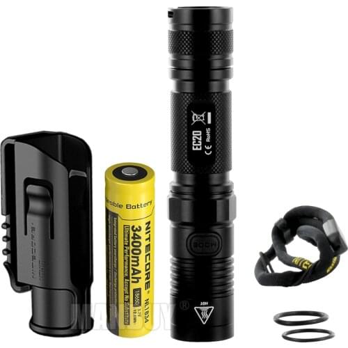 Nitecore EC20 Flashlight +3400mAh 18650 Rechargeable Battery NTH10 Holder CREE XM-L2 LED 960LMs Outdoor Camp Torch Free Shipping