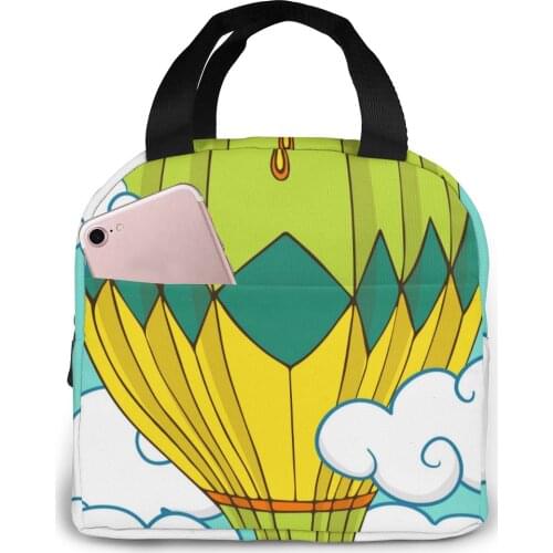 Portable Lunch Bag Vintage Coloured Thermal Insulated Lunch Box Tote Cooler Bag Bento Pouch Lunch Container Food Storage Bag