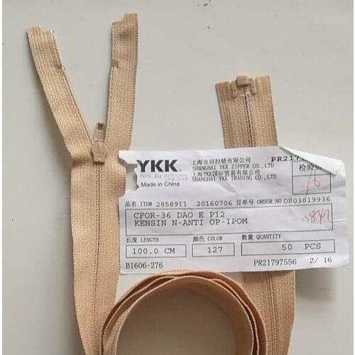 20pcs/lot Separatable Long Ykk Zipper Open End Nylon Coil 3# 70cm 90cm 100cm Camel Sewing Detachable Jacket Quilt Cover Pants
