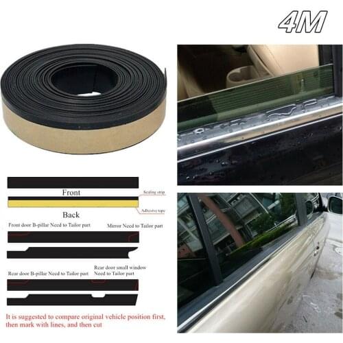 1Pcs Rubber Car Side Door Windo Glass Seal Weatherstrip Rain Visor Glass Window Rubber Seal Auto Rubber Seals Universal