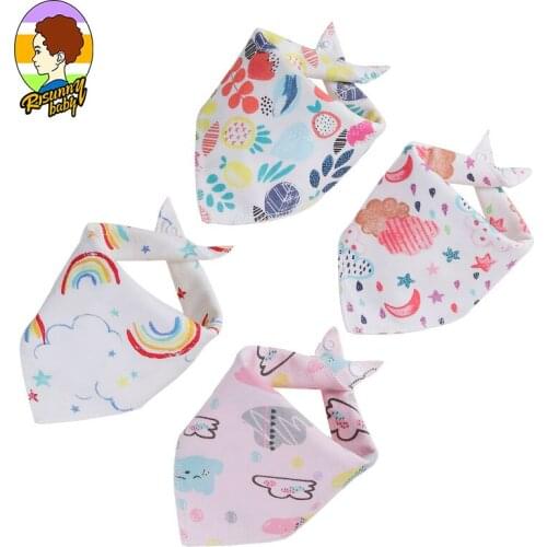 Risunnybaby 10pieces/Lot Cotton New Baby Babador Bandana Bibs For Babies Scarf Boys Girls Baby Bib Burp Cloths ChildrenS Bandan