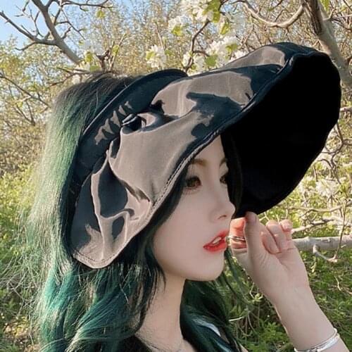 1pc Ladies summer fashion casual hat sunshade breathable sunscreen foldable shell hollow top hat picnic and hiking equipment