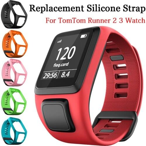 Fashion Silicone Replacement Wristband Watch Strap For TomTom Runner 2 3 Spark3 GPS Sport Watch Tom 2 3 Series Soft Smart Band