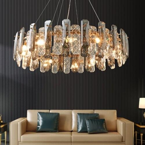Modern Luxury Crystal Pendant Lights Indoor Lighting Led Lamp Bedroom Living Dining Room Decor Hotel Villa Hanging Light Fixture