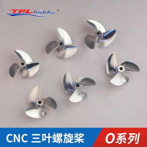 TFL Genuine 3 Blade O-Series CNC 1.4 pitch Hole Dia 36mm-59mm Aluminium Propeller for RC boat