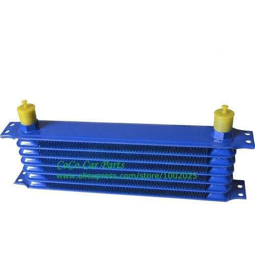 Universal Engine Oil Cooler 10AN Oil Cooler Core 7 rows Oil Cooler Body Blue Color Trust Type