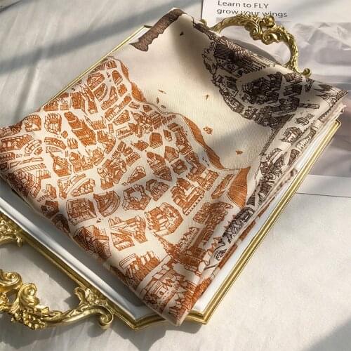 Real 70% cashmere 30% silk scarf for women hand rolled 140*140 Luxury Brand Office Air Conditioning Scarf Shawl soft