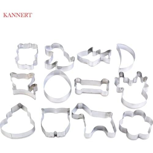 1-21 Sizes KANNERTCookie Cutter Stainless Steel Cut Biscuit Mold Cooking Tools Set Vegetable Chopper Kitchen Accessorie 43 Types