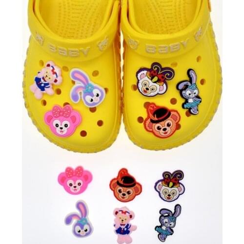 10Pcs Animals Rabbit Monkey PVC Shoe Charms Shoe Accessories Decoration DIY Wristbands Croc Shoes Jibz Kids X-MAS Party Gift