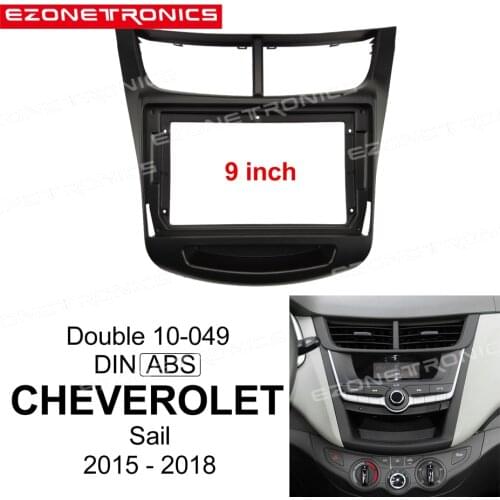 1din 2Din Car DVD Frame Audio Fitting Adaptor Dash Trim Kits Facia Panel 9inch For Chevrolet Sail 2015-2020 Double Radio Player