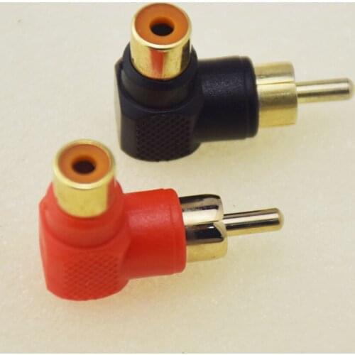 20Pcs RCA 90 Right Angle Male to Female Phono Adapters Audio AV Plug Connector