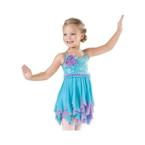 Blue pink princess Ballet Dress lyrical Bailarina Balet birthday party dancing dress leotard