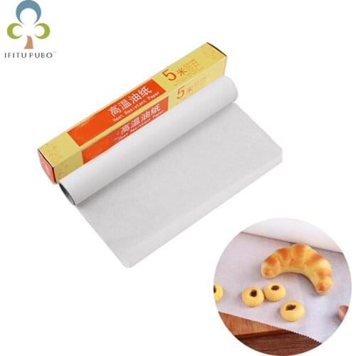 1Pcs 5m/10m*30cm Oven special high-temperature double-sided silicone oil-proof paper greaseproof paper baking paper YJN