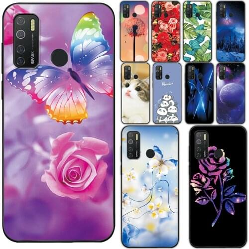 For Tecno Camon 15 Case Silicone Cover on Camon 15 Fashion Pattern Phone Case For Tecno Camon 15 Soft TPU Protective Fundas 6.6