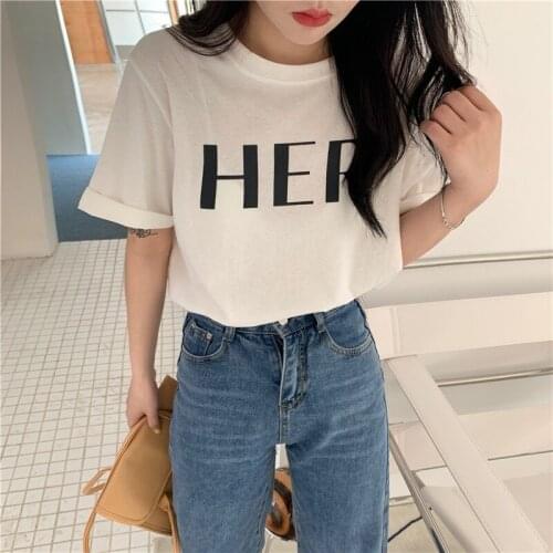 Cheap wholesale 2021 spring summer autumn new fashion casual woman t-shirt lady beautiful nice women Tops female Ay6060
