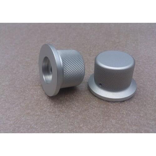 Diameter 38mm Shank Diameter 30mm Height 25mm Knurled Knob Aluminum Solid Volume Potentiometer Knob Sound Amplifier Knob