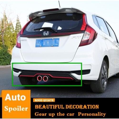 For HONDA FIT JAZZ Diffuser Bumper Body kit rear Bumper For 2018-2019 JAZZ Bumpers Protector bumper Before Rear lip spoiler