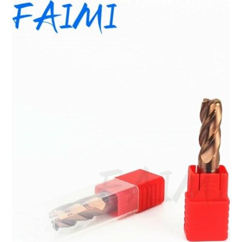 Milling Cutter Tungsten Steel 4 Flutes Corner Radius End Mills TiSiN Coating Hrc55 Cnc Maching Metal Milling Machine For Steel