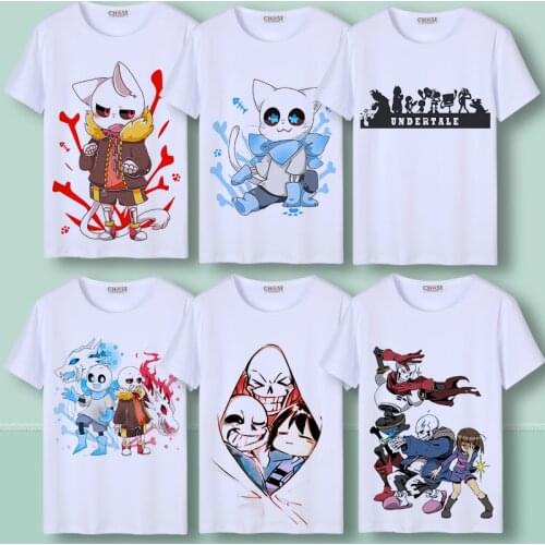 Undertale Cosplay T Shirt Frisk Toriel Sans Papyrus Print T-Shirt Graphic Tees Harajuku Top Costume Summer tshirt Top tee